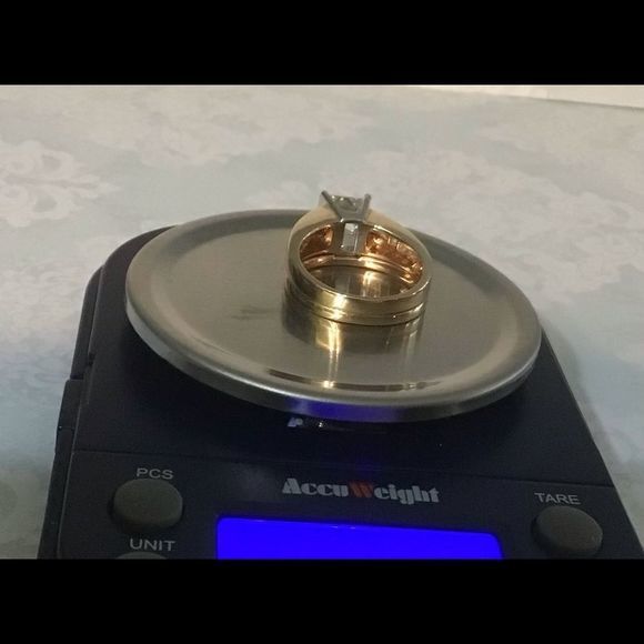 Vintage 14K Yellow Gold Wedding‎ Ring Set 8.62 grams - Picture 8 of 13